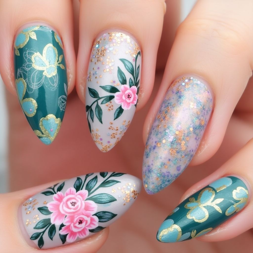 Nail Art Brushes Almond Nail Design