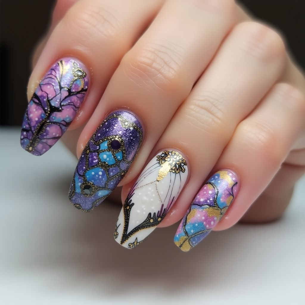 Coffin Nail Polish Nail Design