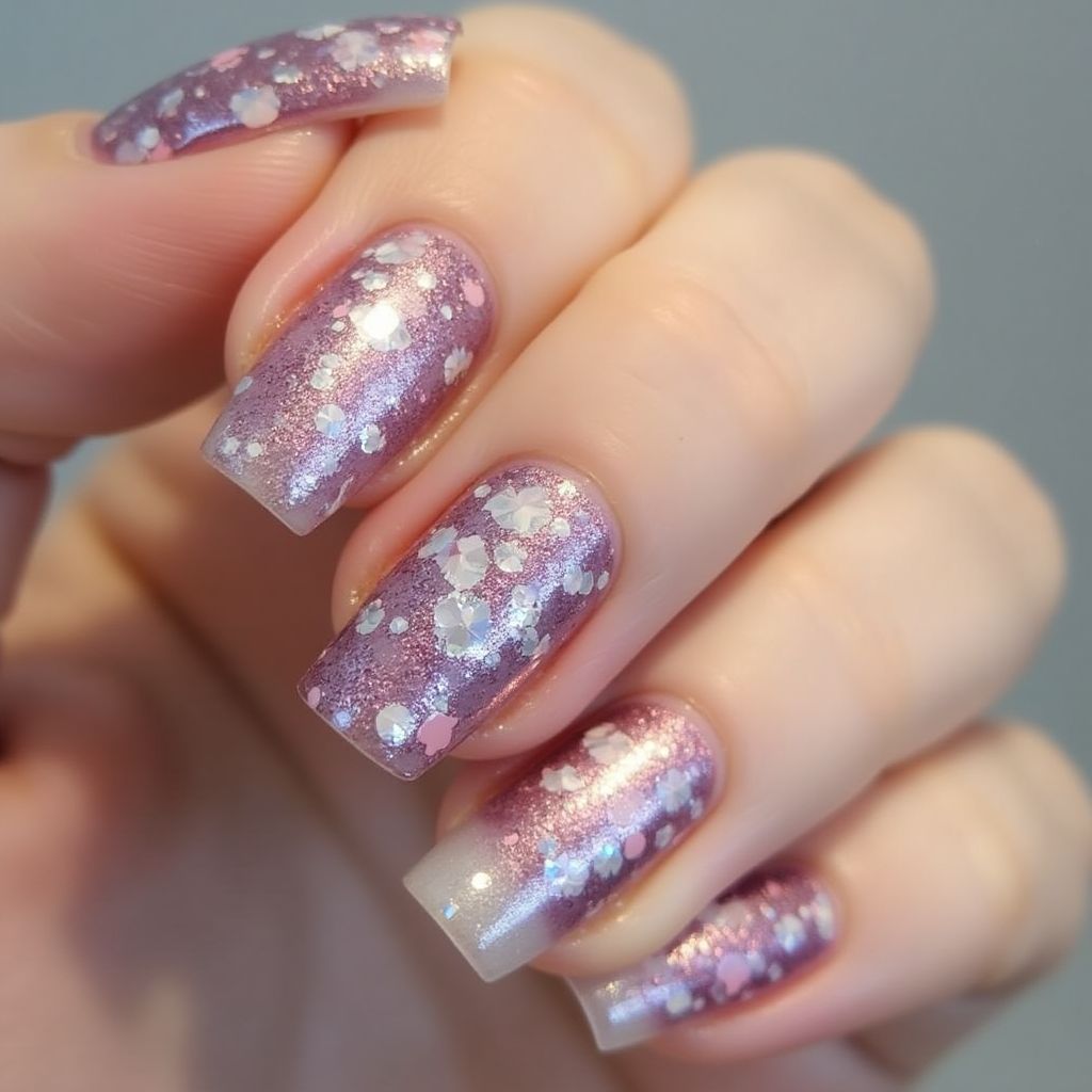 Square Builder Gel Nail Design