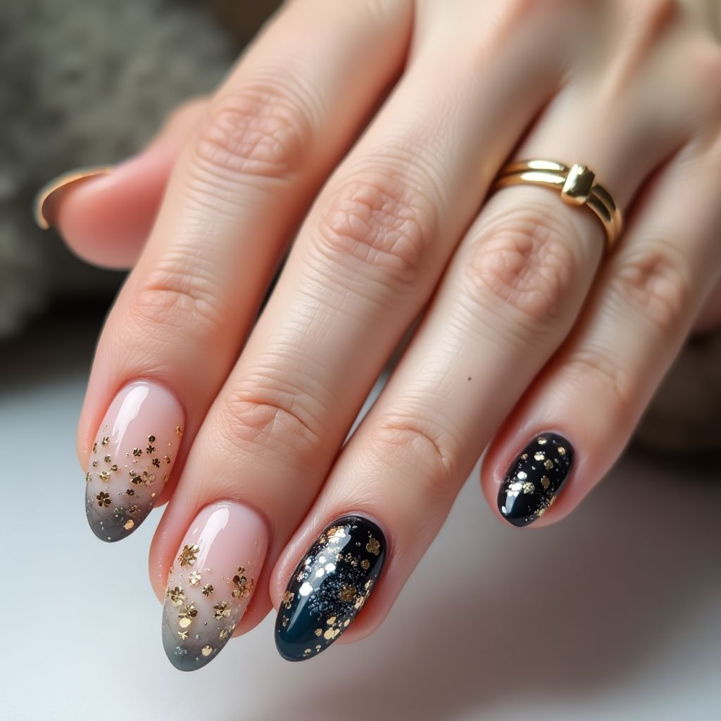 Almond Gel Polish Nail Design