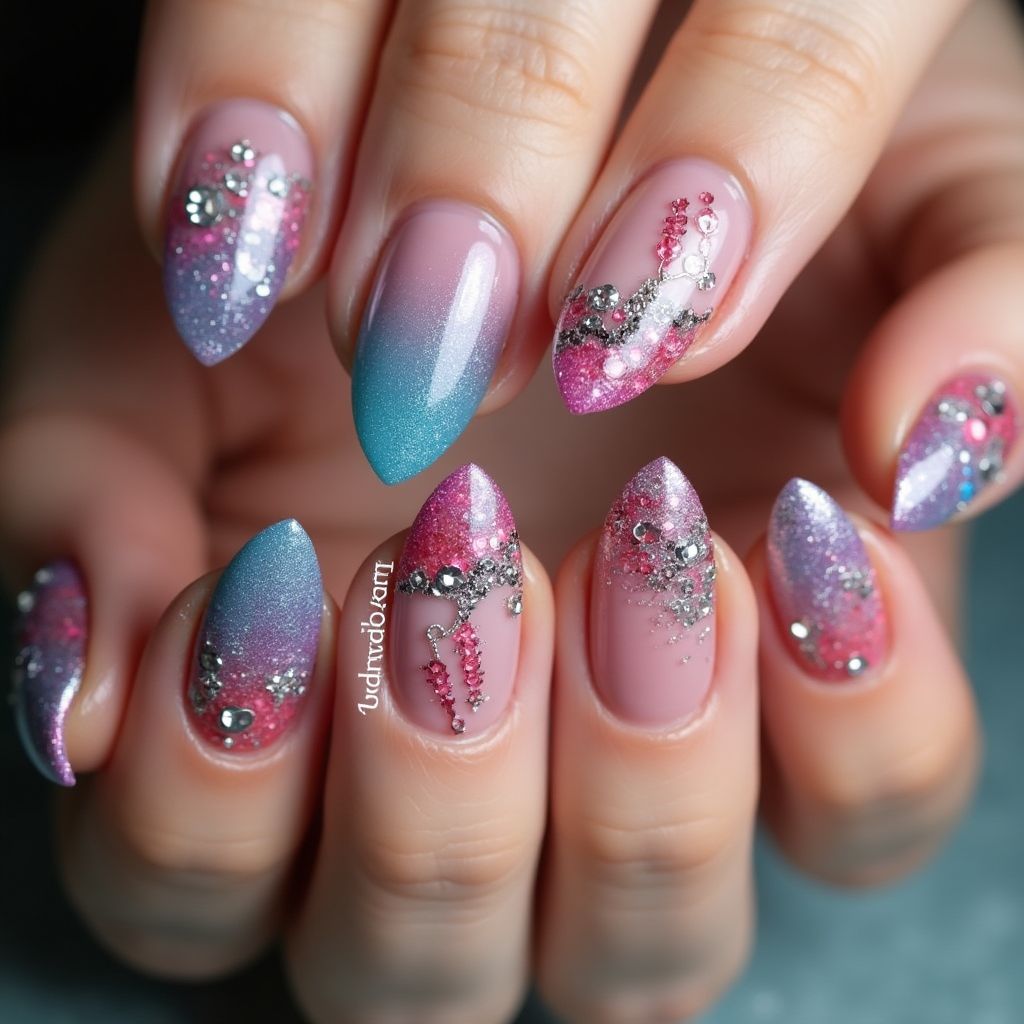 Stiletto Color-changing polish Nail Design