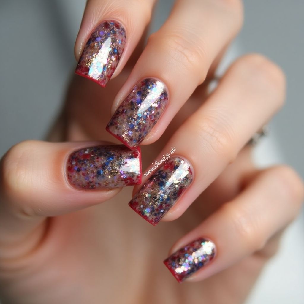 Square Specialty Powders Nail Design