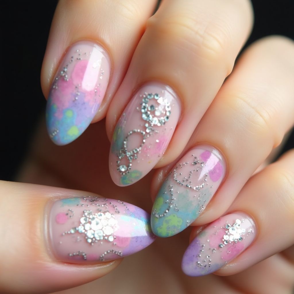 Almond Nail Stickers Nail Design