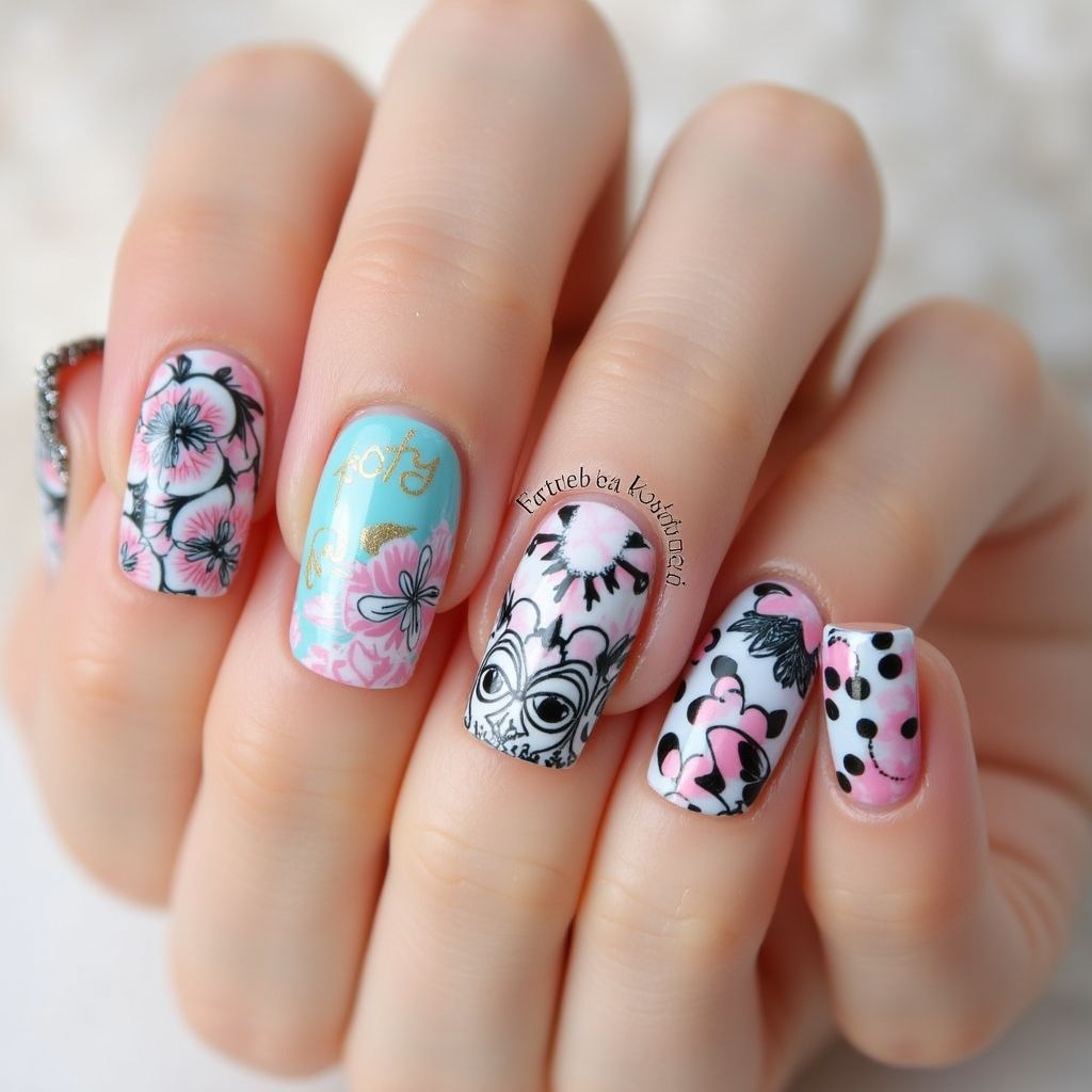 Square Nail stickers Nail Design