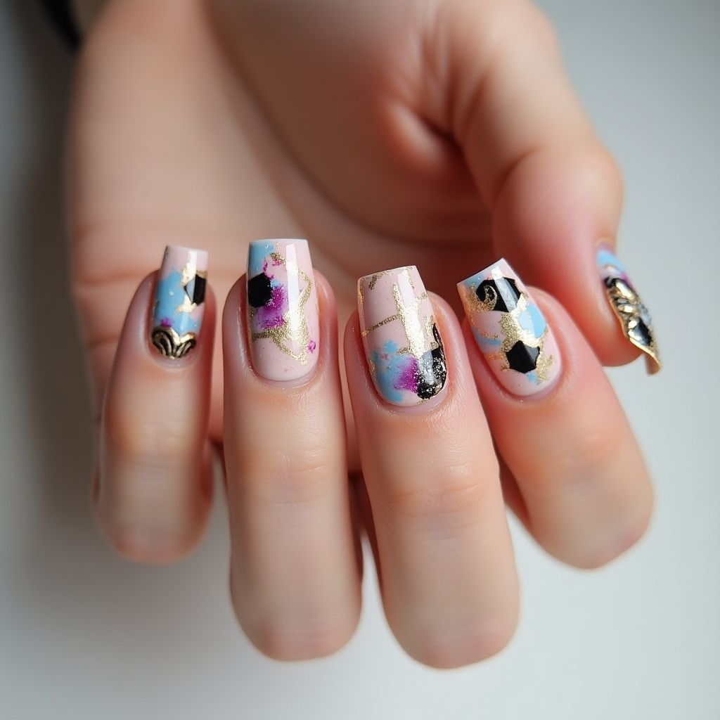 Square Nail Polish Nail Design
