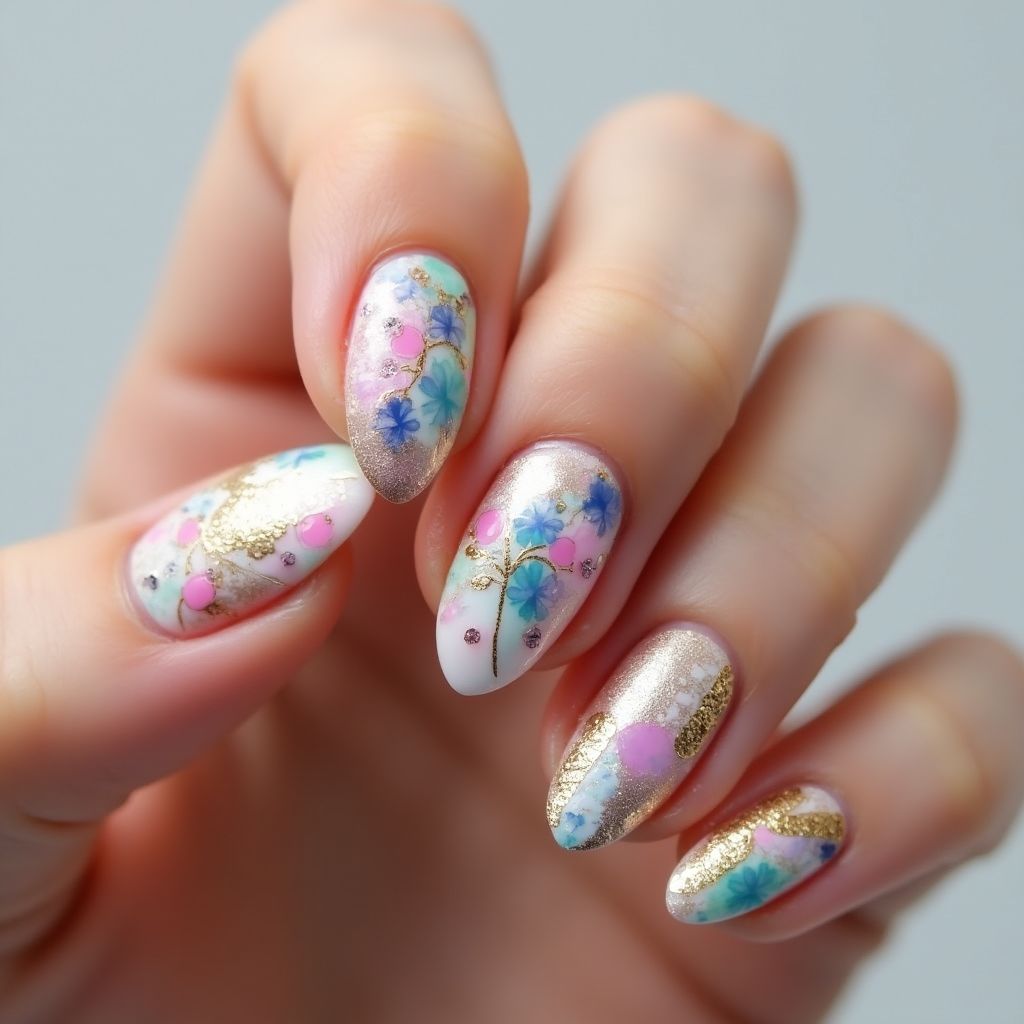 Nail Glue Almond Nail Design