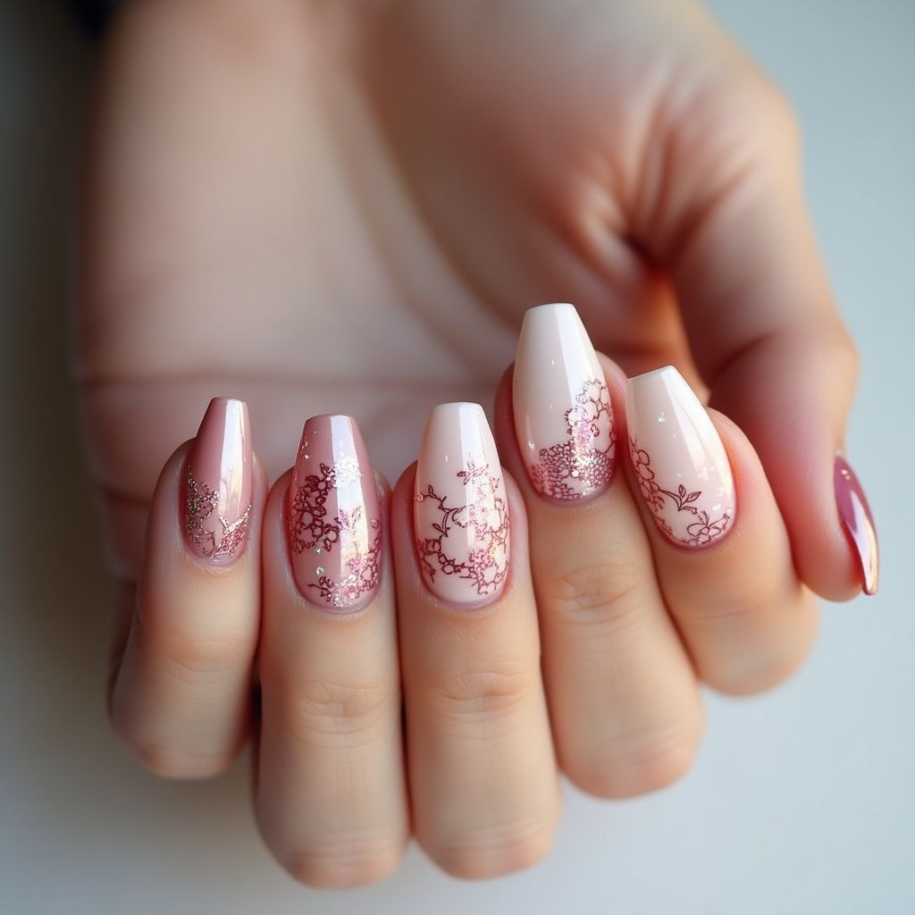 Coffin Builder Gel Nail Design