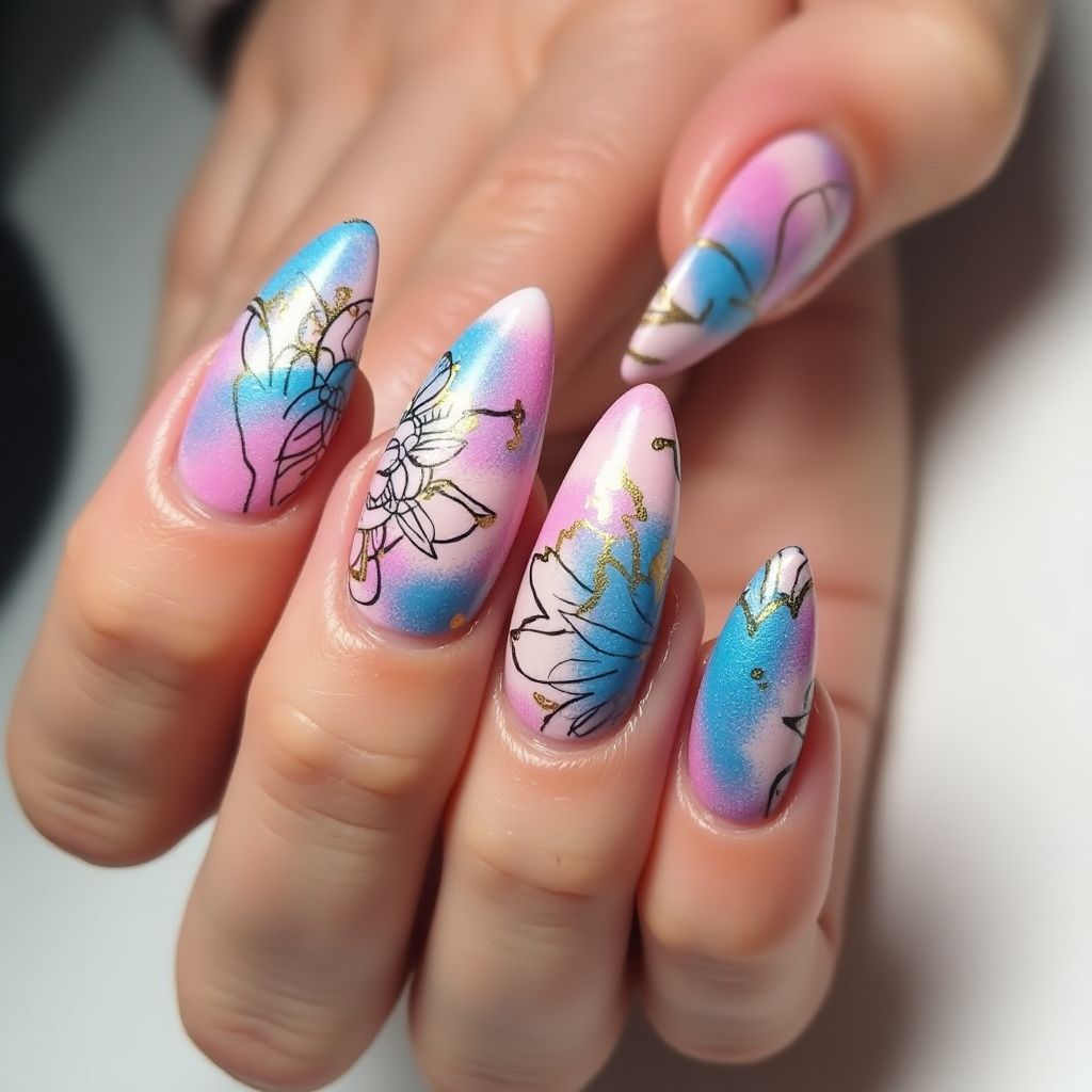 Stiletto Wax Pencils Nail Design