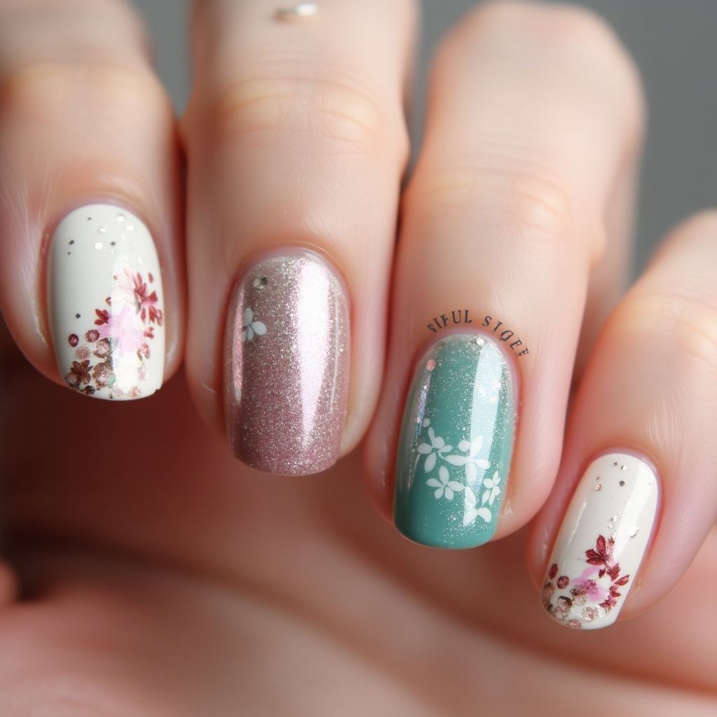 Round Nail Glue Nail Design