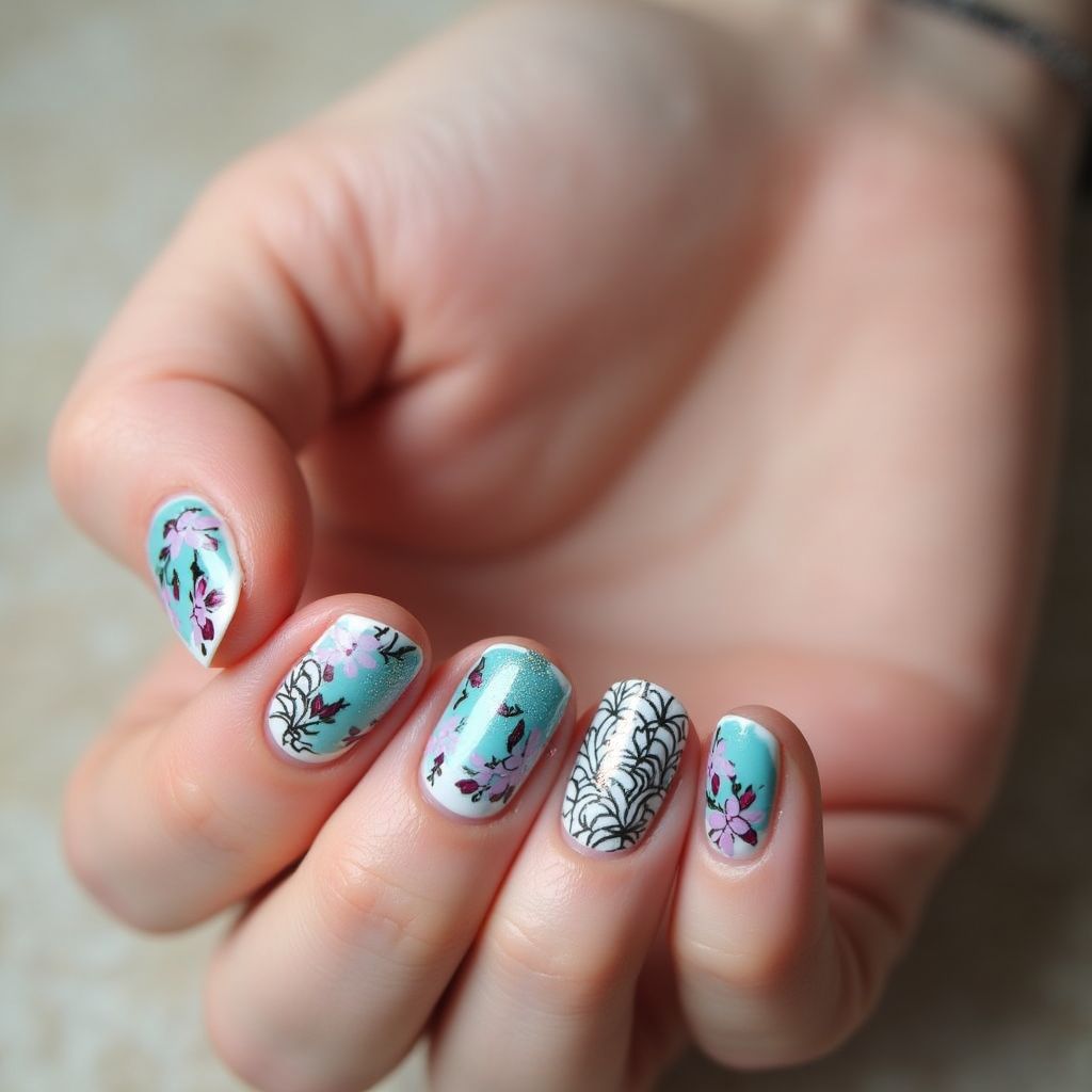 Nail Decals Round Nail Design