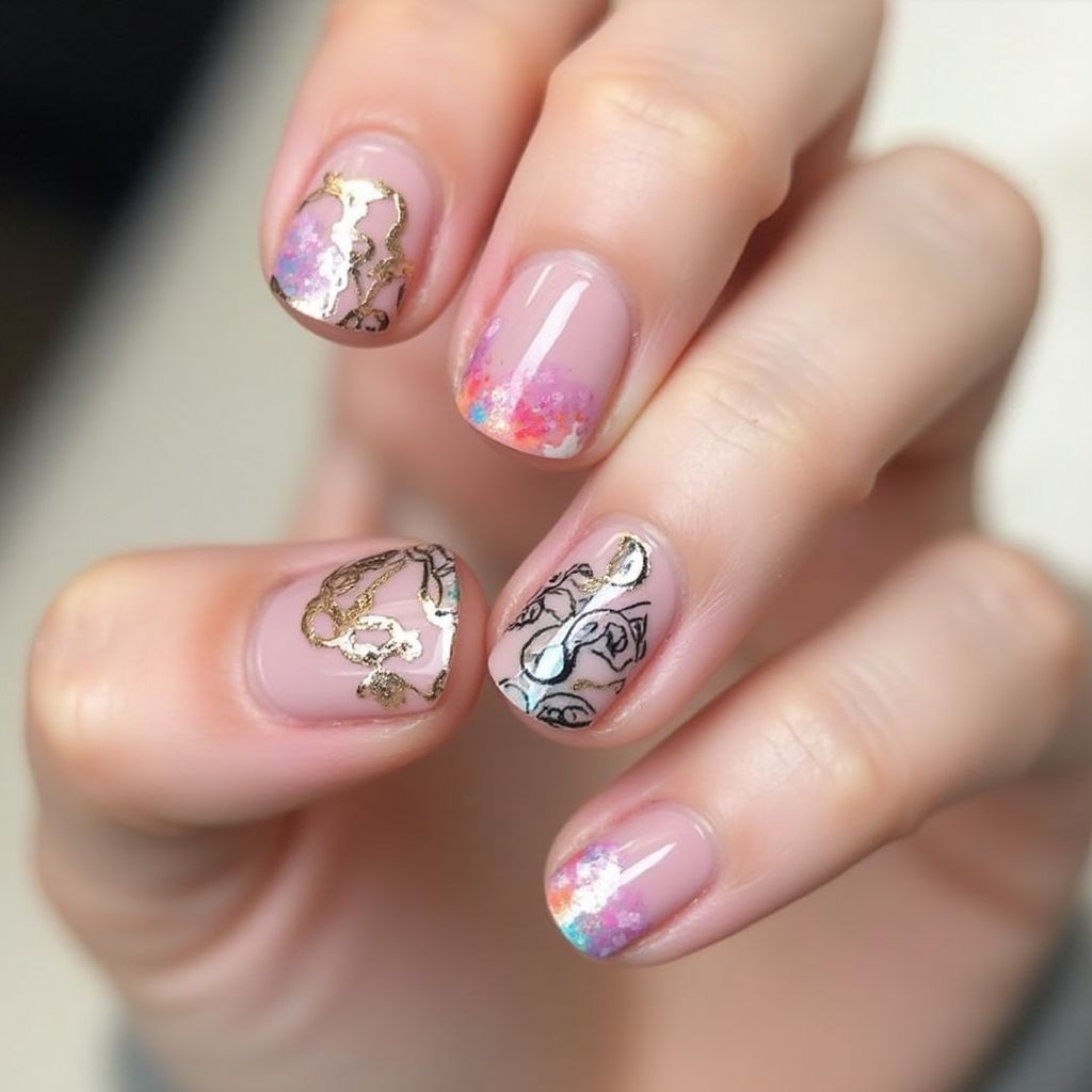 Nail Vinyls Round Nail Design