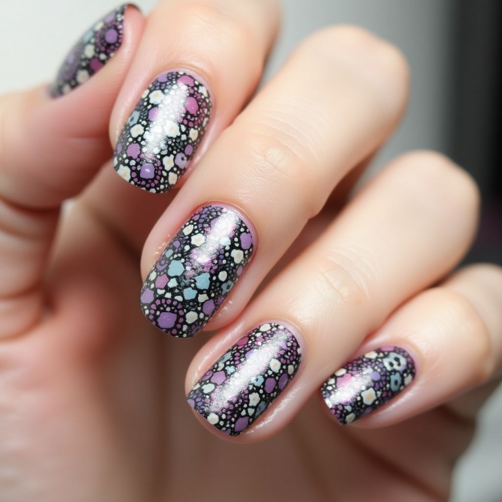Round Nail Decals Nail Design