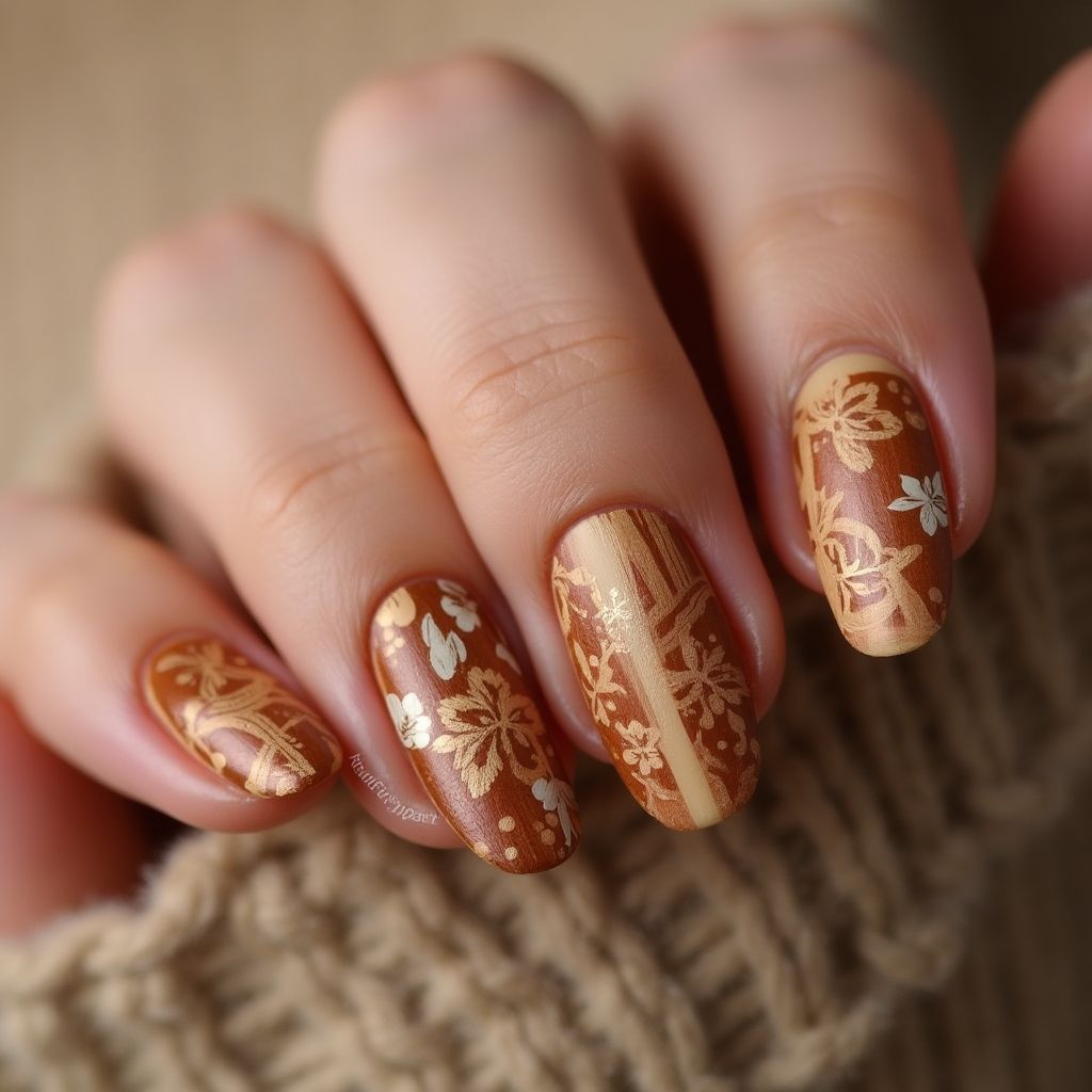 Coffin Orangewood Sticks Nail Design