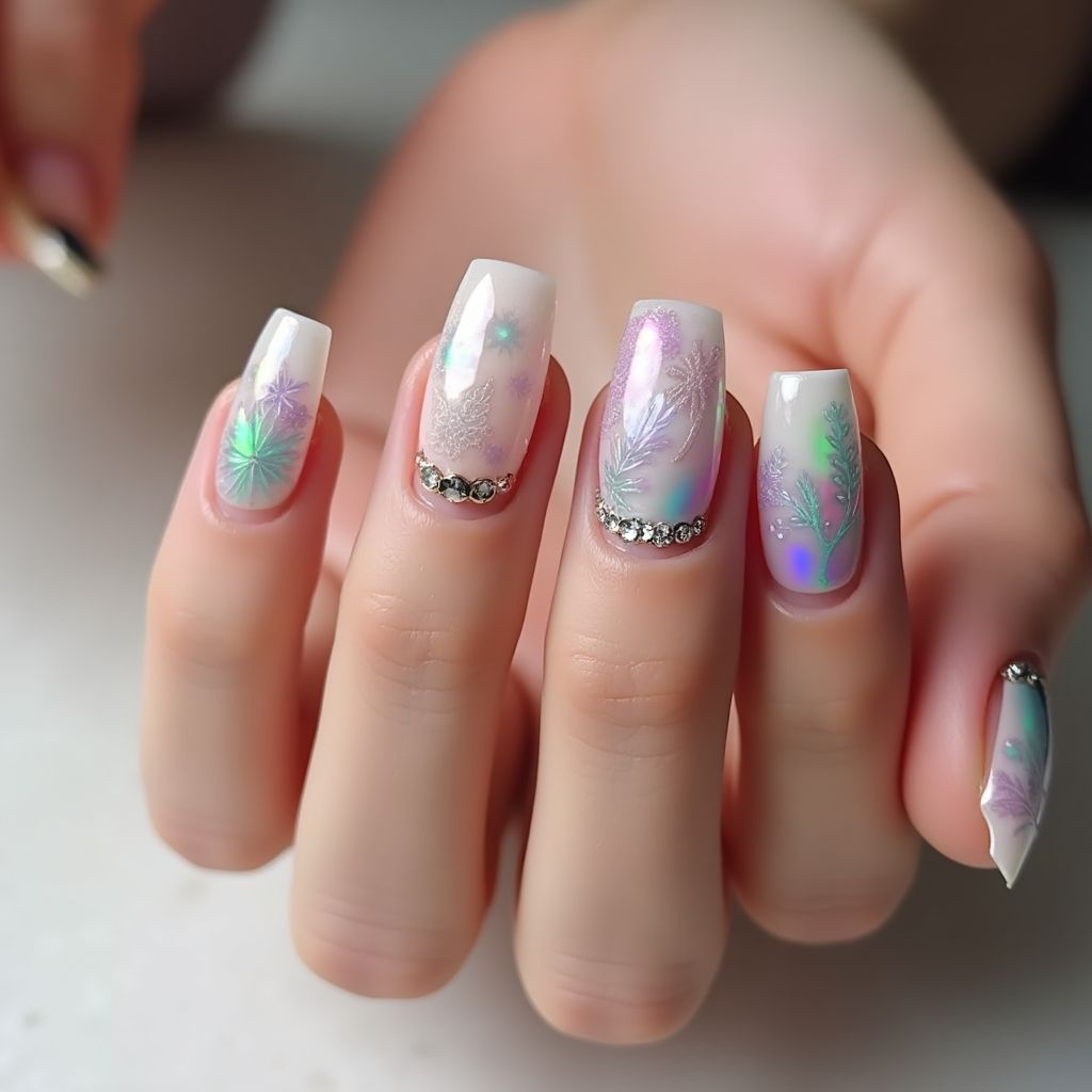 Square Builder Gel Nail Design