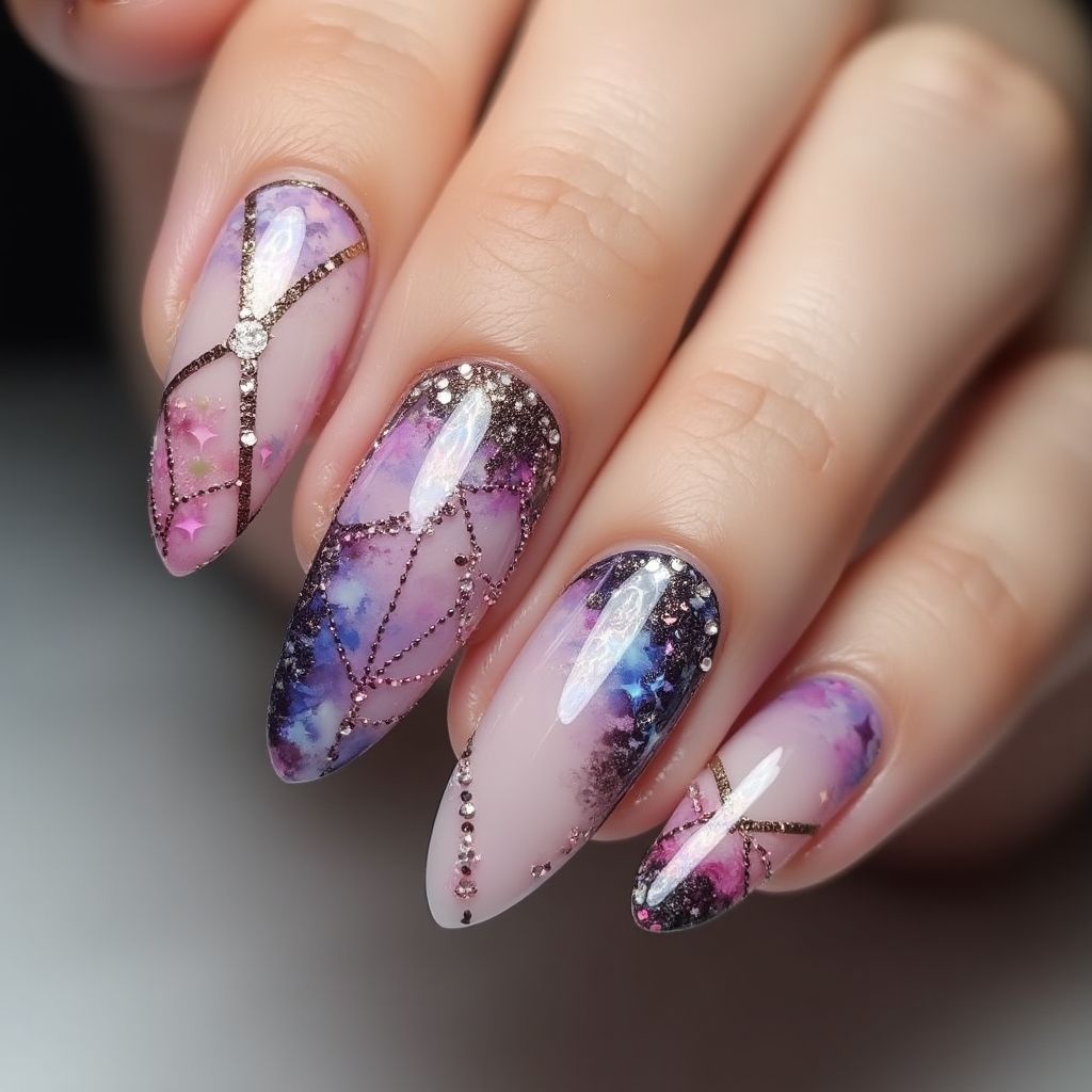 Coffin Builder Gel Nail Design