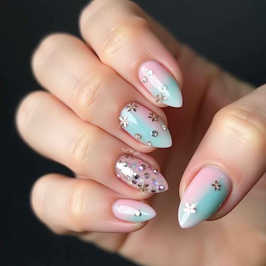 Stiletto Poly Gel Nail Design