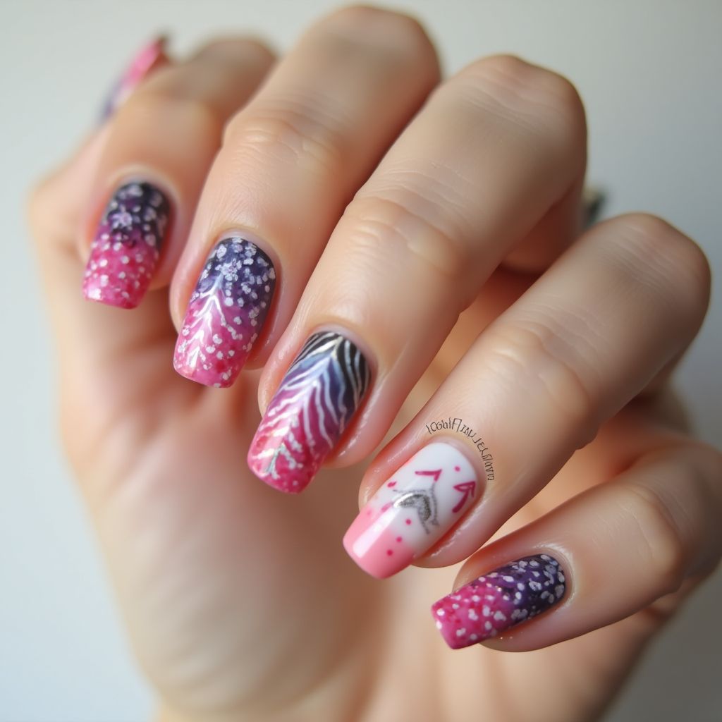 Nail Glue Stripes And Lines Nail Design