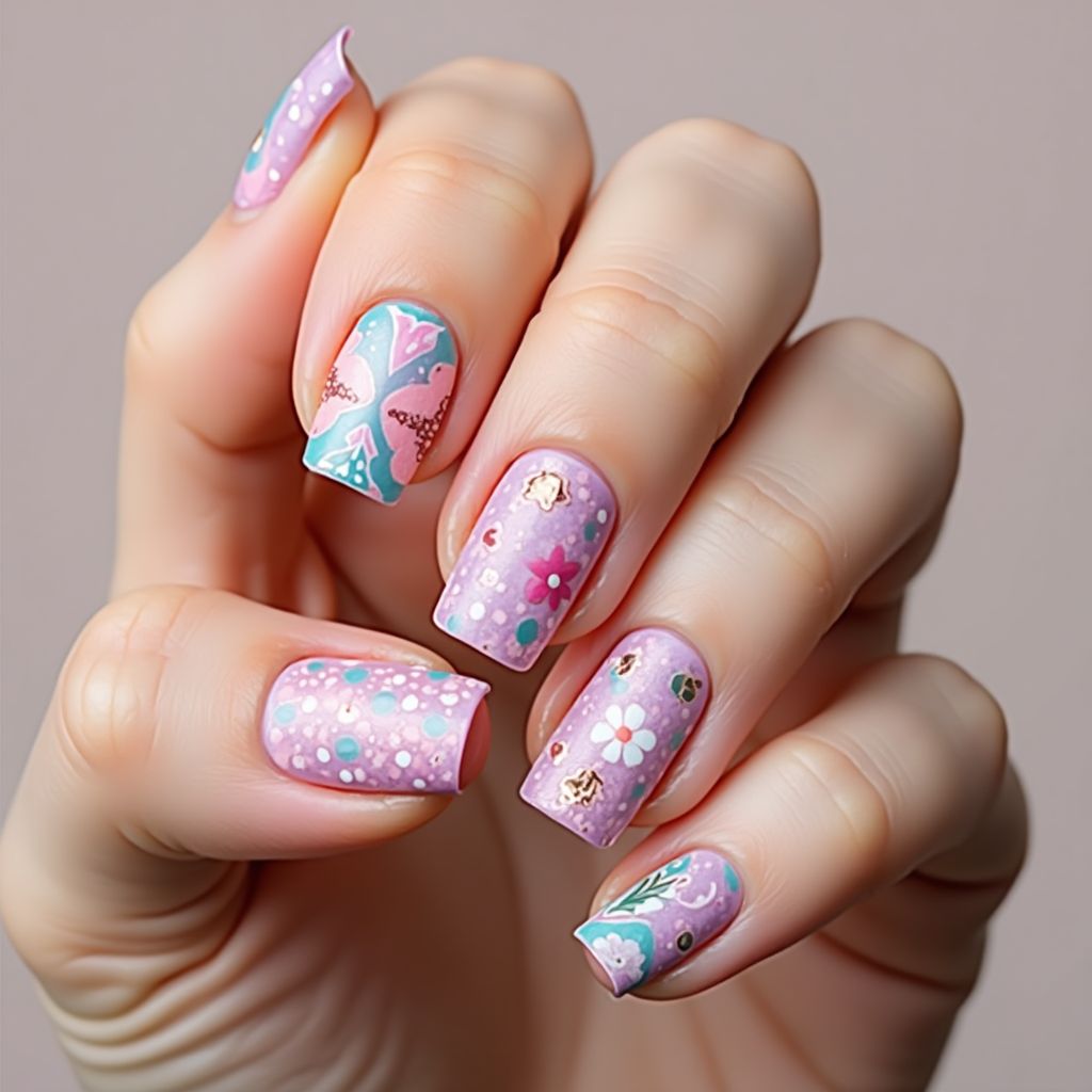 Wax Pencils Dotting Nail Design