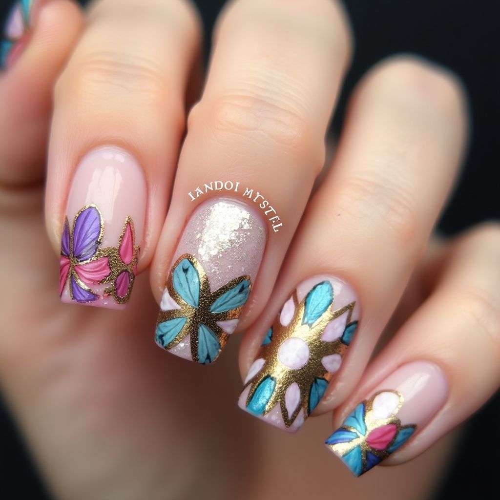 Nail Decals Freehand Art Nail Design