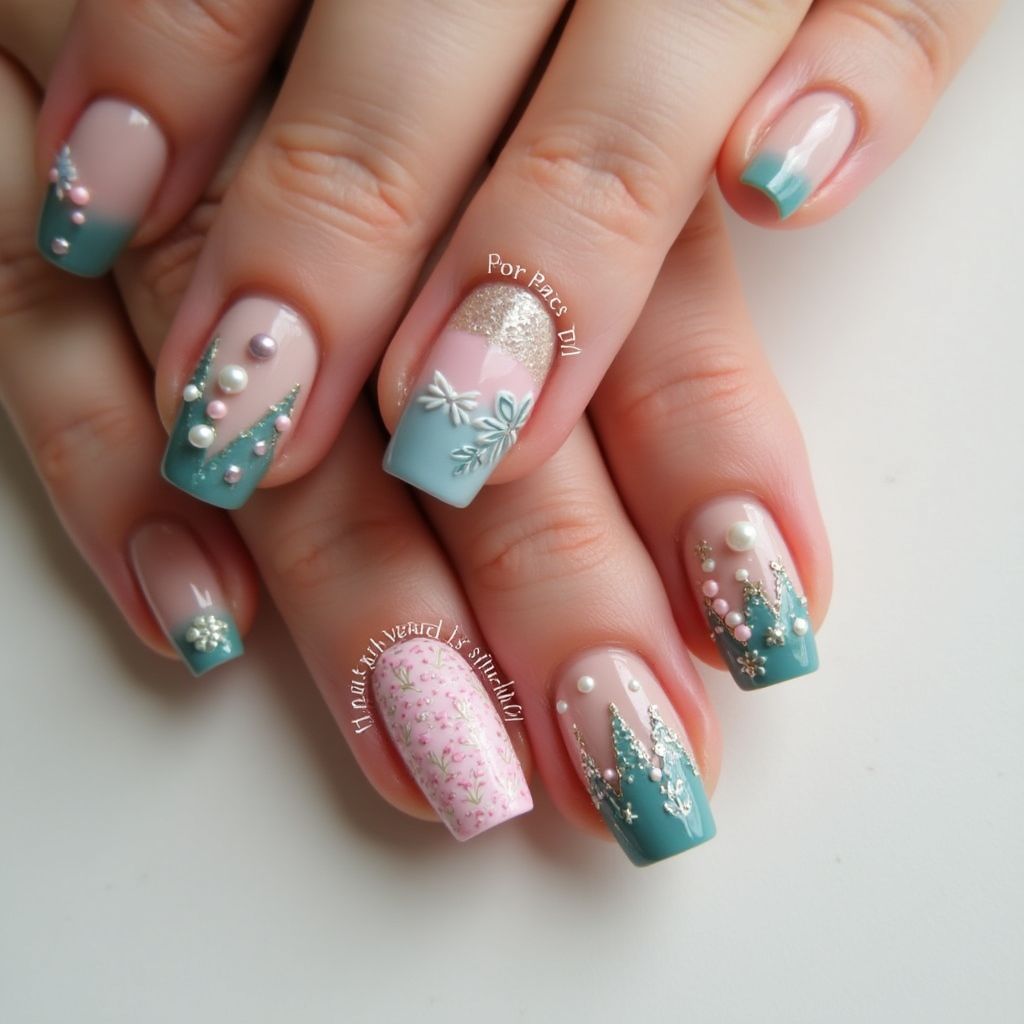 3d Nail Decor Dotting Nail Design