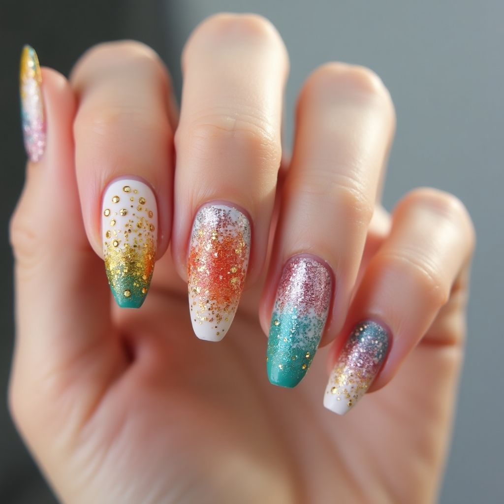 Wax Pencils Dotting Nail Design