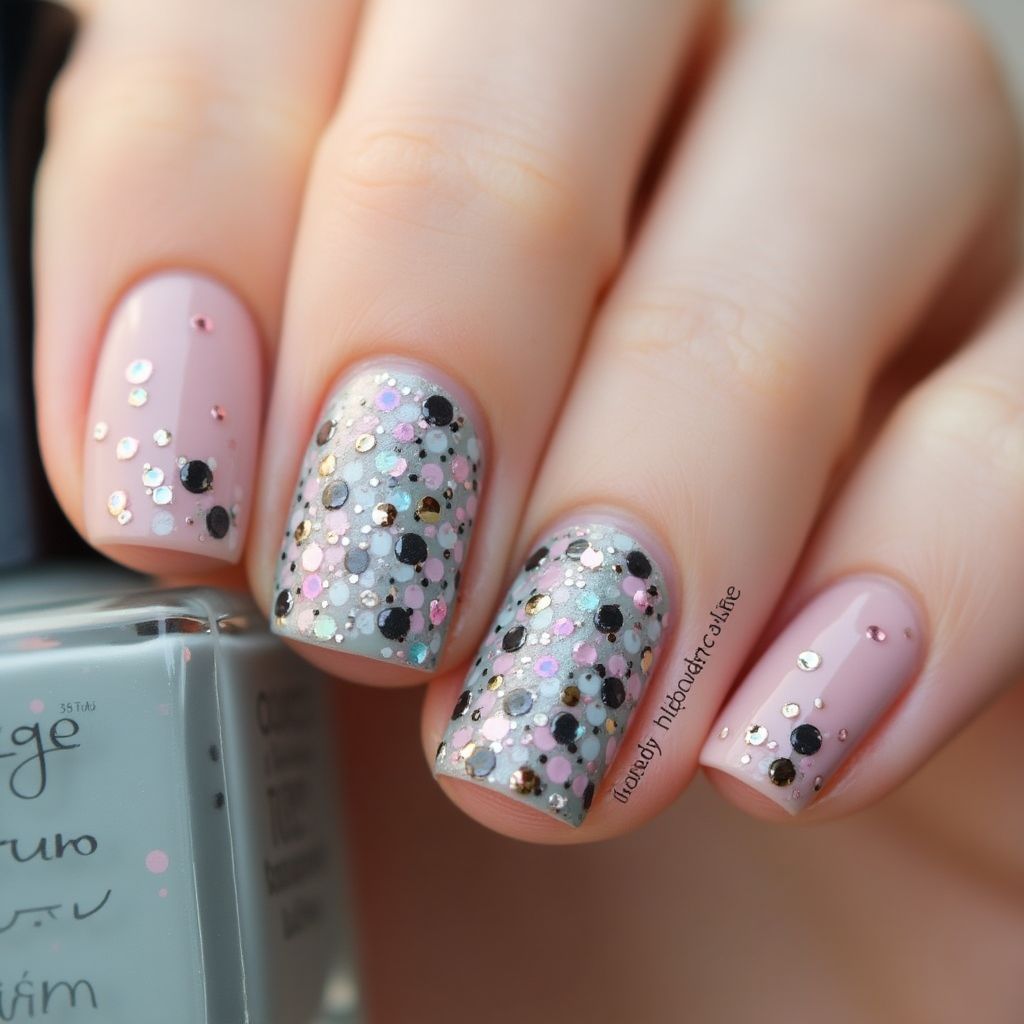 3d Nail Decor Dotting Nail Design
