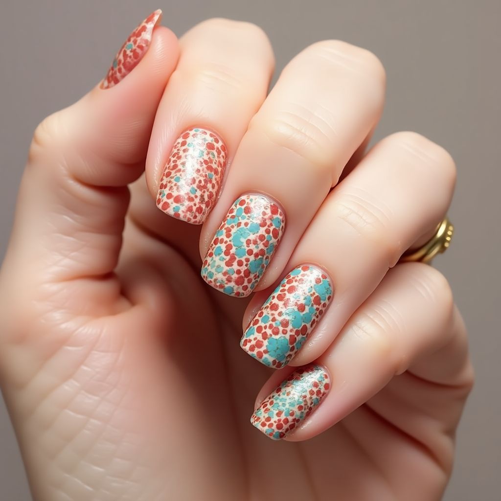 Orangewood Sticks Dotting Nail Design