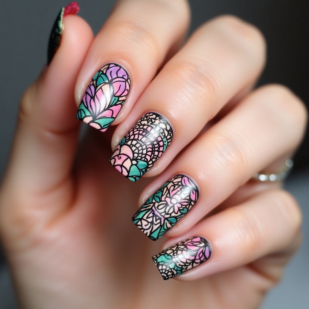 Wax Pencils Freehand Art Nail Design