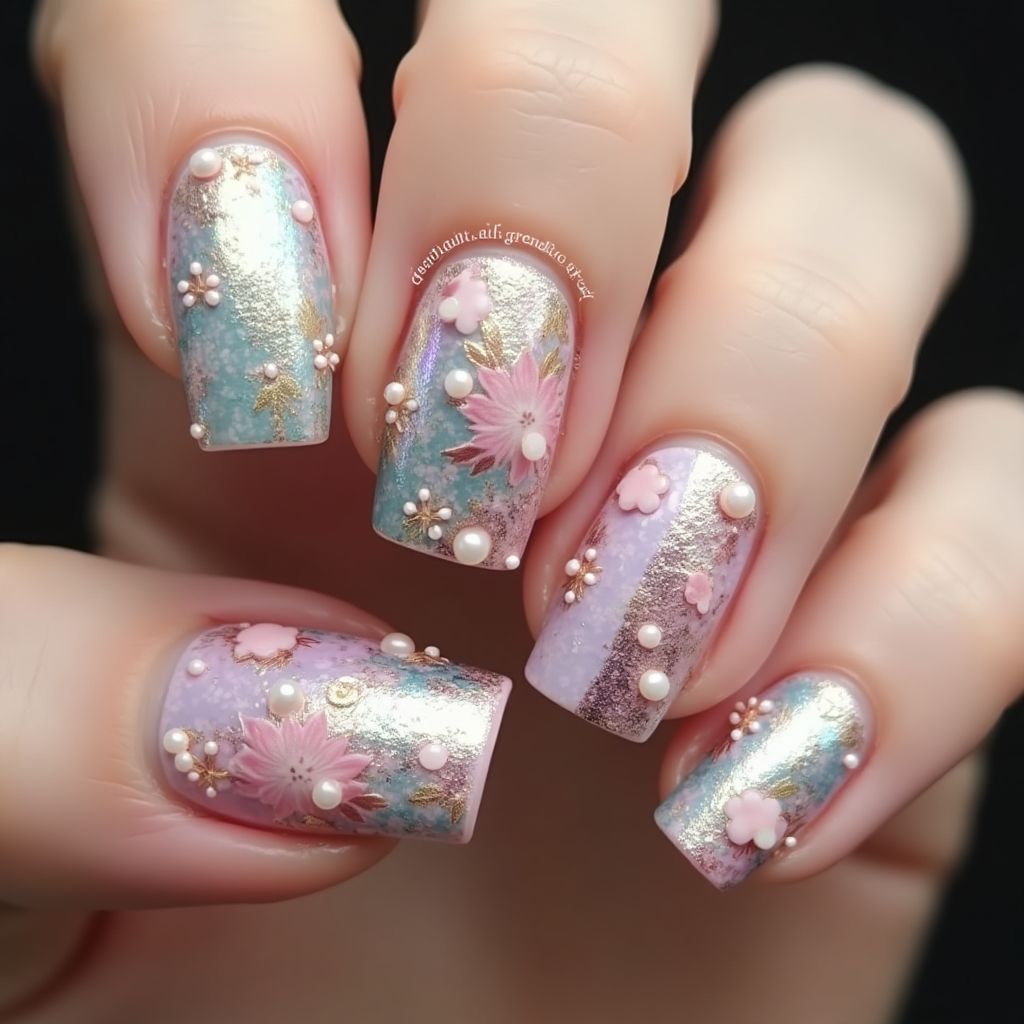 3d Nail Decor Freehand Art Nail Design