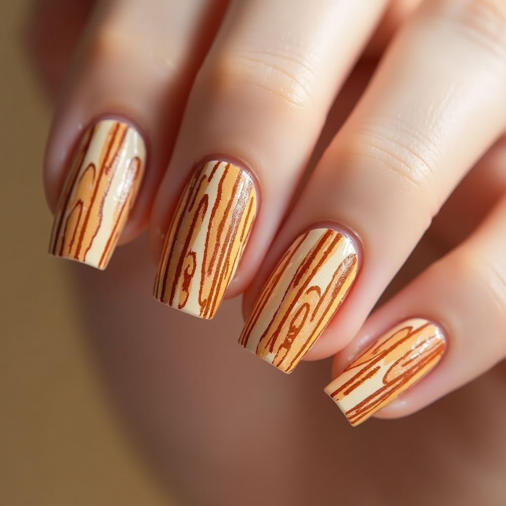 Orangewood Sticks Stripes And Lines Nail Design