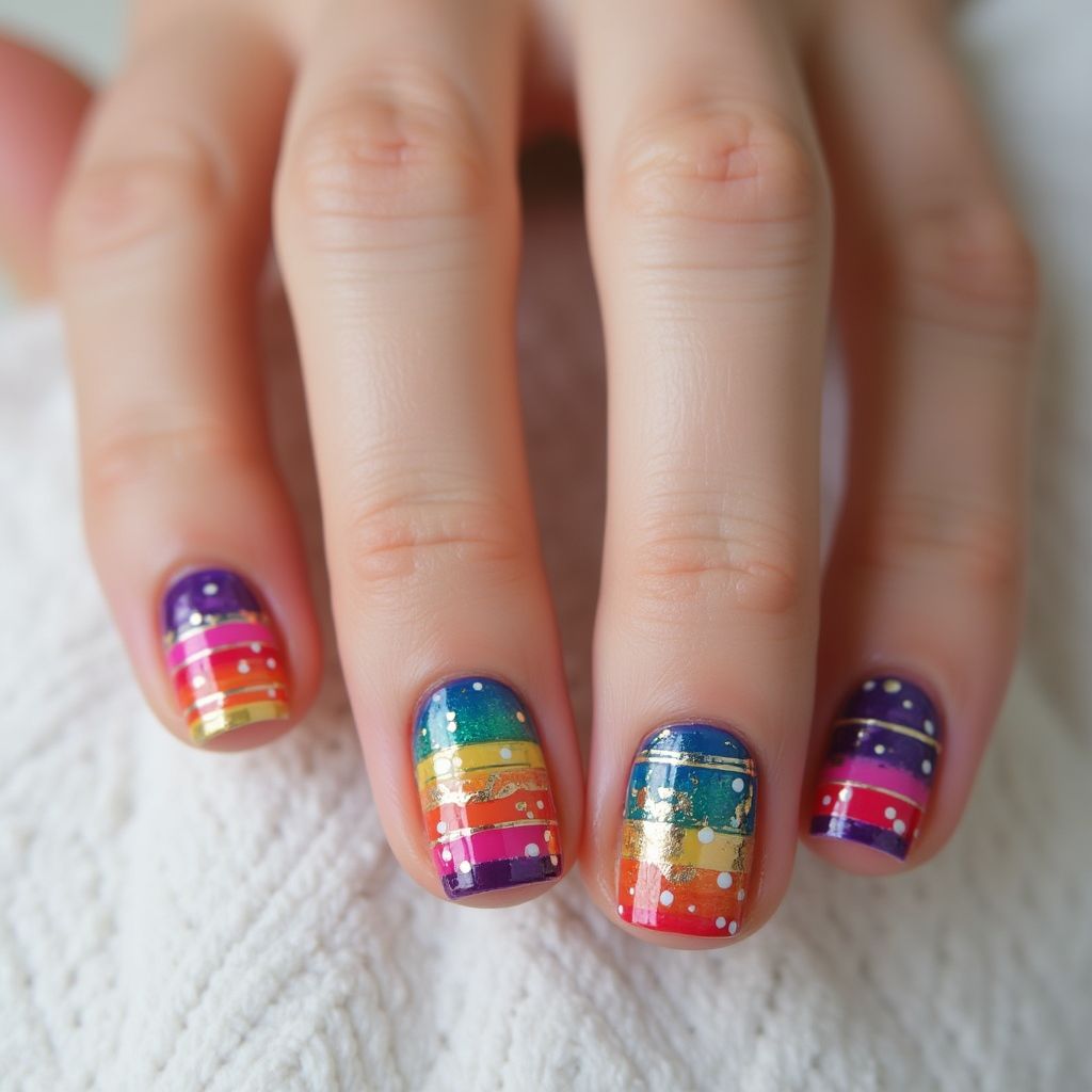 Dotting Tools Stripes And Lines Nail Design