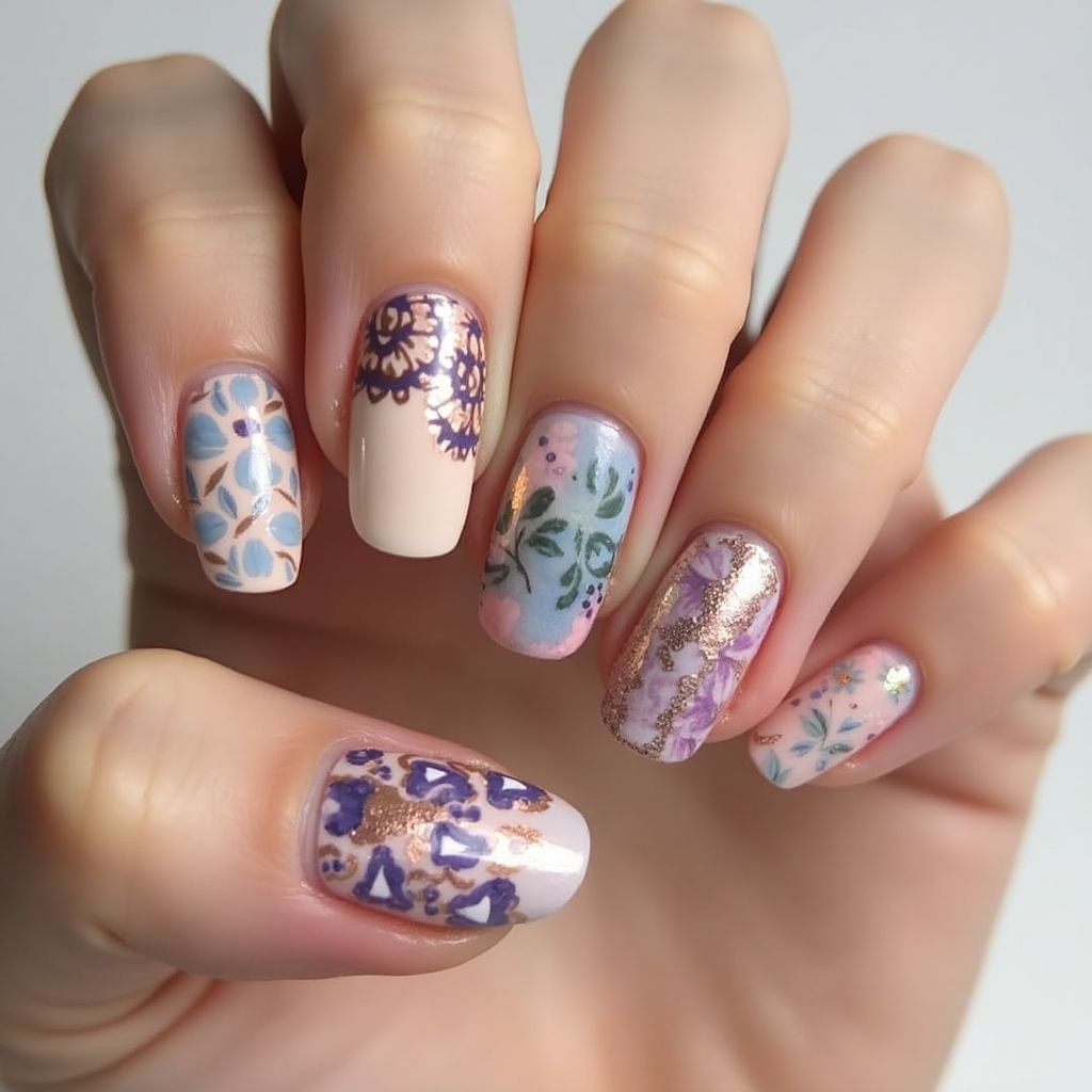 Nail Vinyls Freehand Art Nail Design