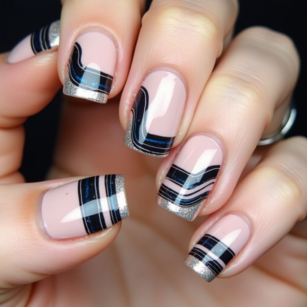 Top Coat Stripes And Lines Nail Design