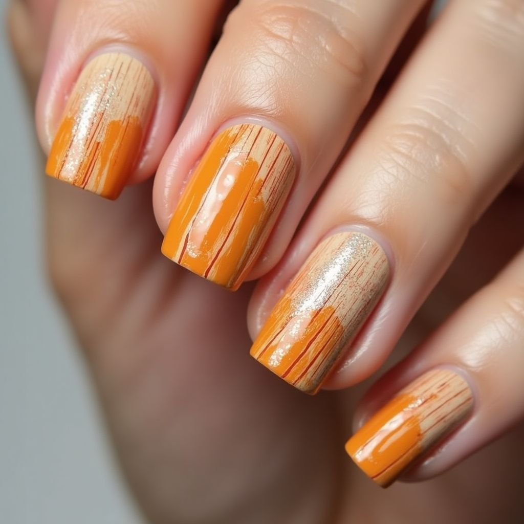 Orangewood Sticks Stripes And Lines Nail Design