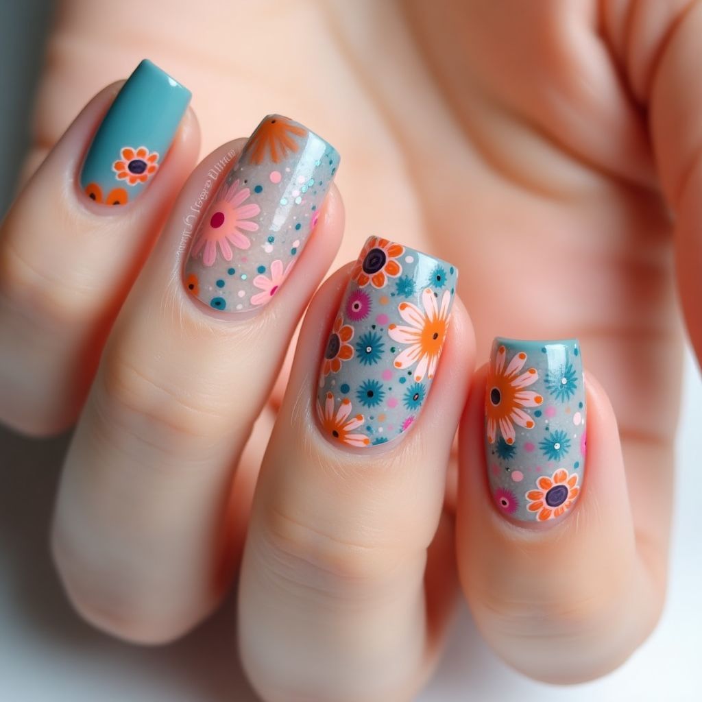 Orangewood Sticks Dotting Nail Design