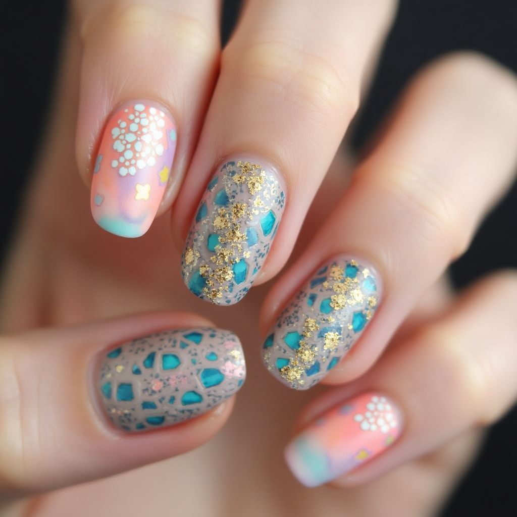Nail Vinyls Freehand Art Nail Design