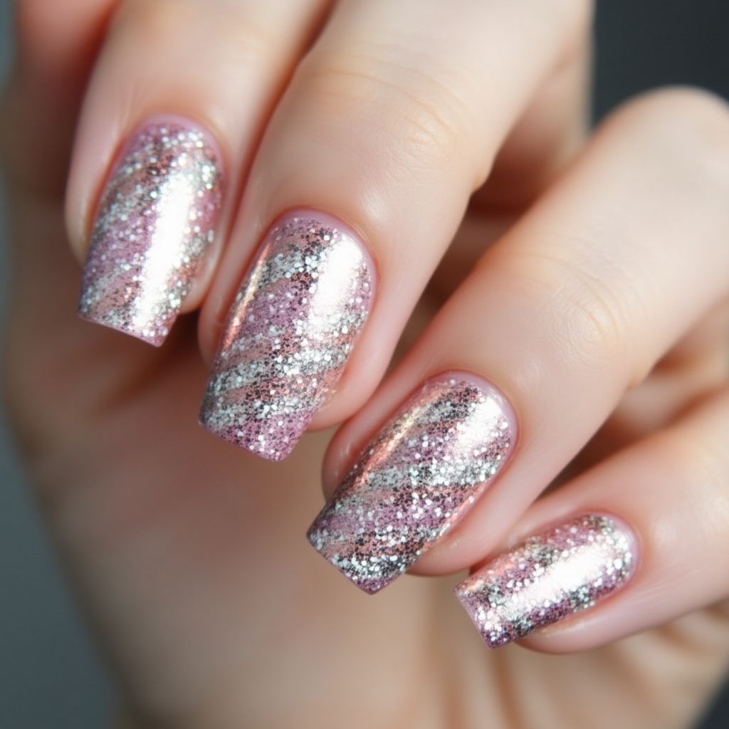 Striping Tape Dotting Nail Design