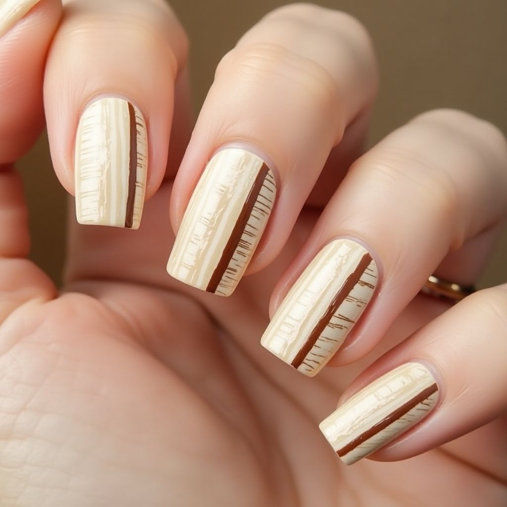 Orangewood Sticks Stripes And Lines Nail Design