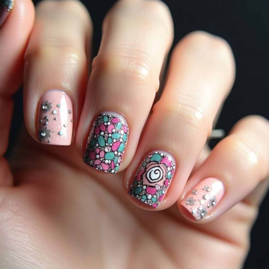 Nail Glue Freehand Art Nail Design