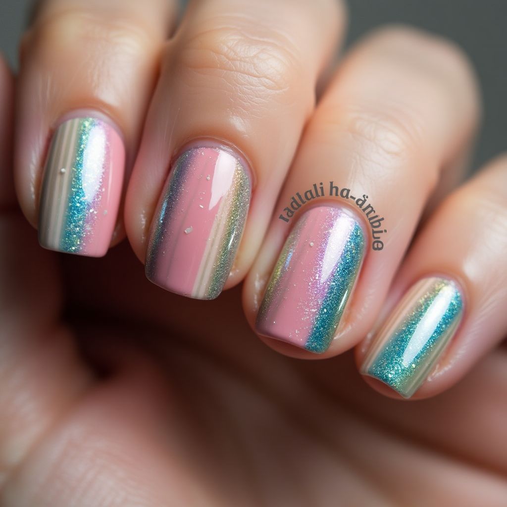Color Changing Polish Stripes And Lines Nail Design