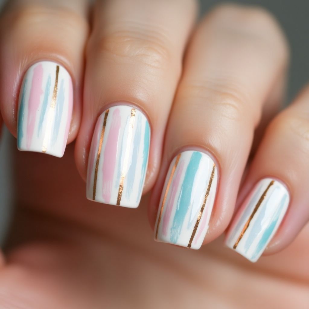Nail Polish Stripes And Lines Nail Design