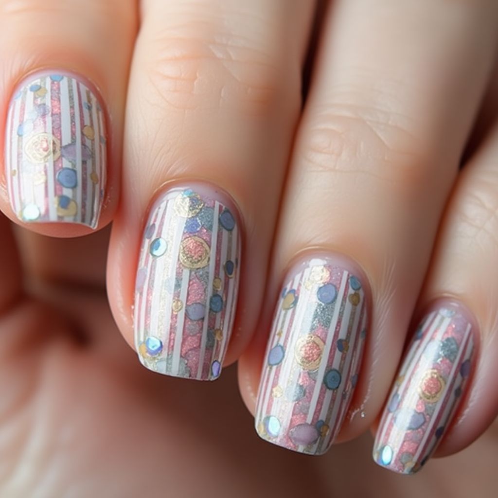 3d Nail Decor Stripes And Lines Nail Design