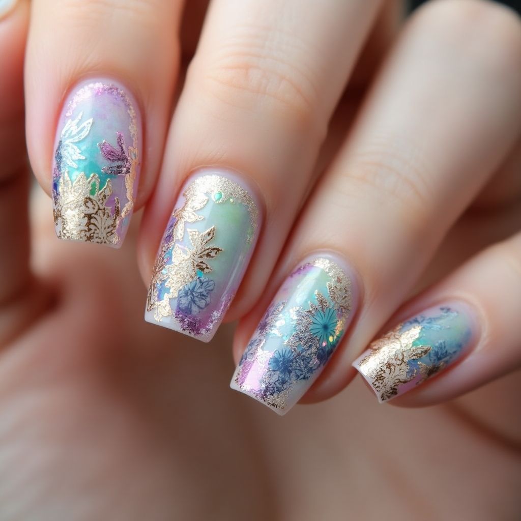 Builder Gel Freehand Art Nail Design