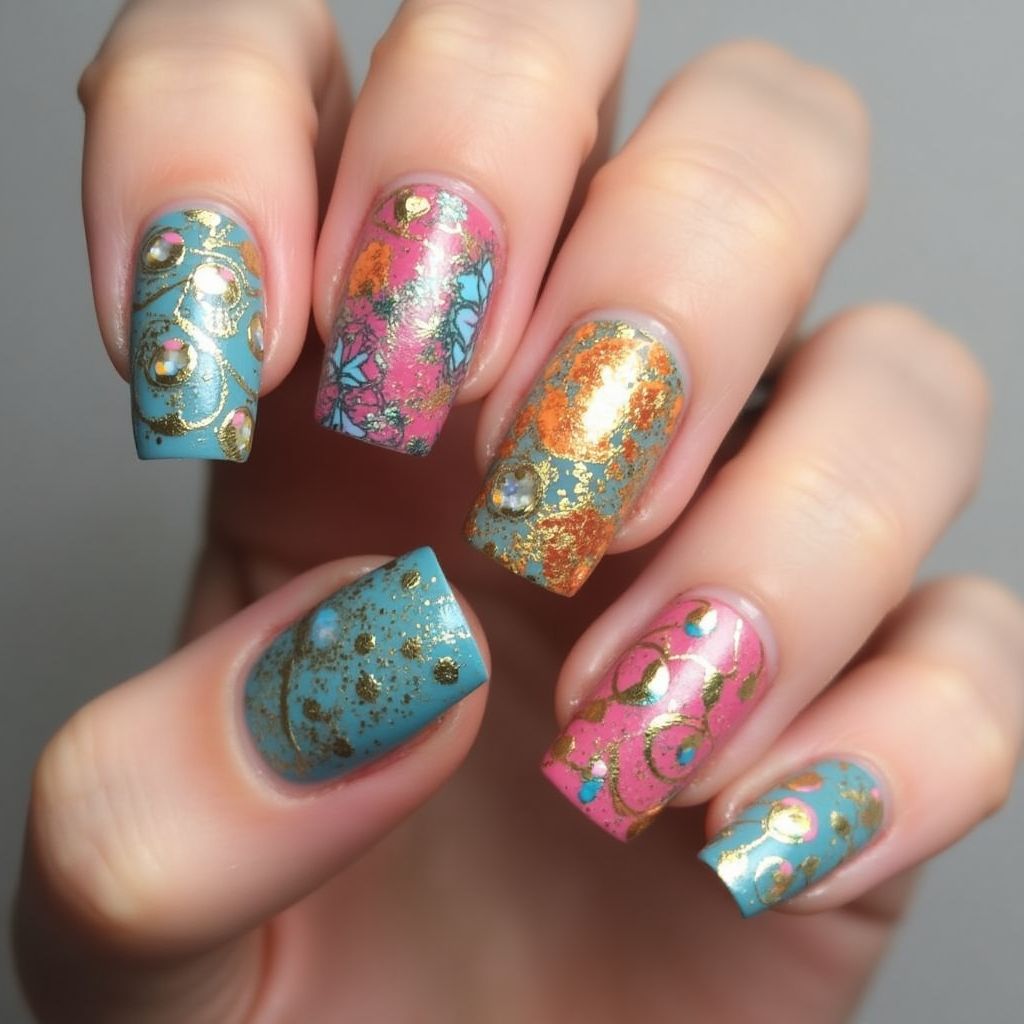 Nail Vinyls Freehand Art Nail Design