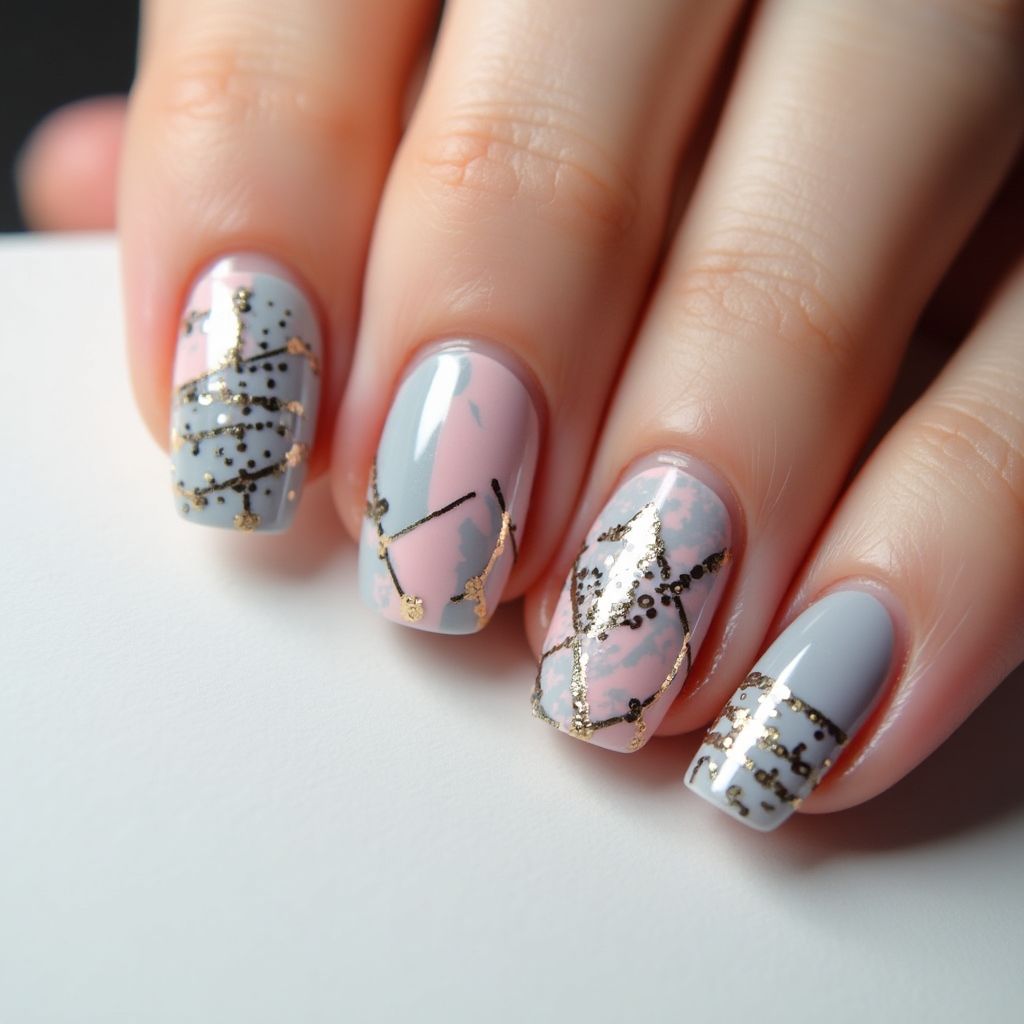 Nail Vinyls Dotting Nail Design