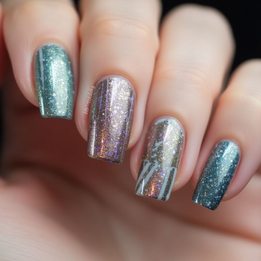 Specialty Powders Stripes And Lines Nail Design