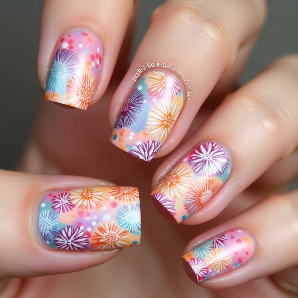 Wax Pencils Dotting Nail Design