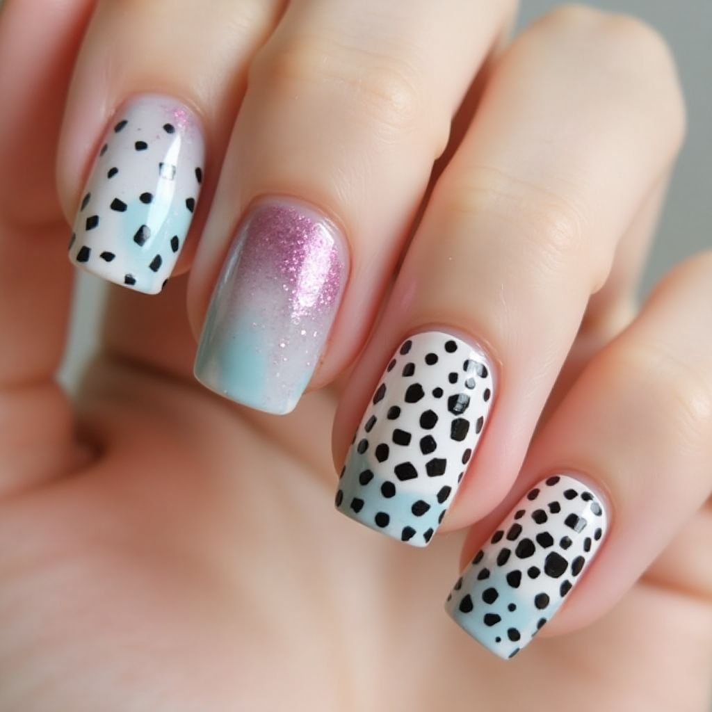Skin barriers Dotting Nail Design