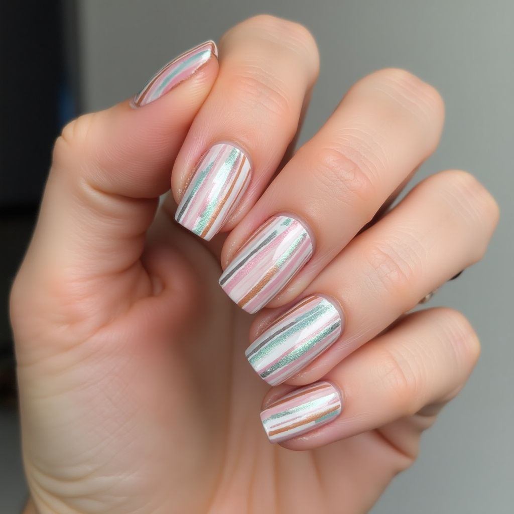 Top Coat Stripes And Lines Nail Design