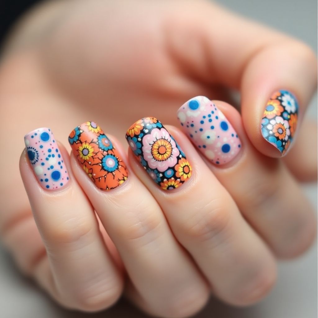 Orangewood Sticks Dotting Nail Design
